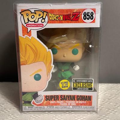 DBZ Funko Pop - Super Saiyan Gohan #858 (Glow in the Dark) - EE Exclusive