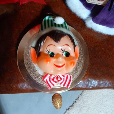 VINTAGE PIXIE ELF THAT PLAYS JINGLE BELLS WHEN YOU PULL HIS STRING