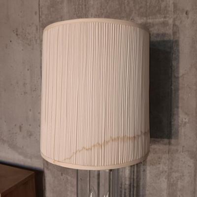 MAINLINE NIGHT STAND, 3-WAY LAMP AND AN OAK ARM CHAIR