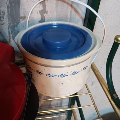 COFFEE URN WITH SPIGOT, XPRESS SANDWICH MAKER AND A SMALLER DIP CROCK POT