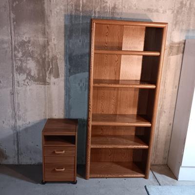 BOOKCASE AND A FILING CABINET