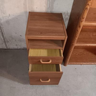 BOOKCASE AND A FILING CABINET