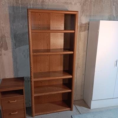 BOOKCASE AND A FILING CABINET