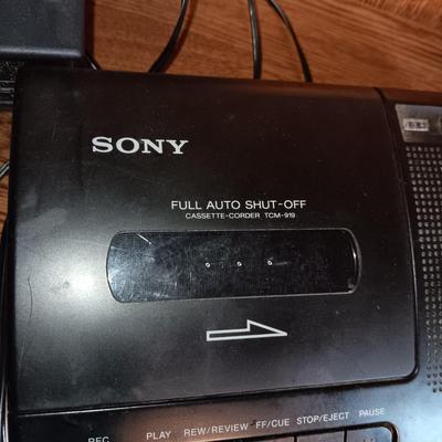 SW BELL 20 CHANNEL WALKIE TALKIES, SONY CASSETTE PLAYER AND VARIETY OF BATTERIES