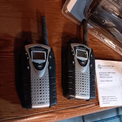 SW BELL 20 CHANNEL WALKIE TALKIES, SONY CASSETTE PLAYER AND VARIETY OF BATTERIES