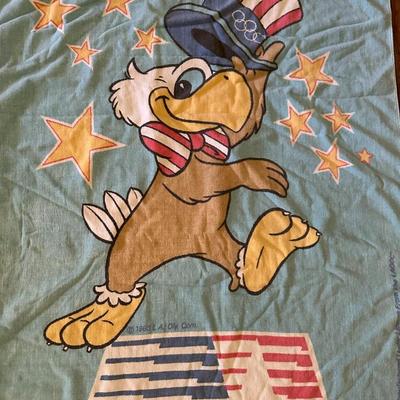 Vtg. Collectible Beach Towels 1990 Bart Simpson and 1984 Olympics