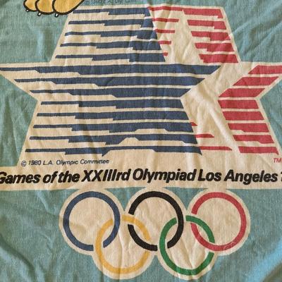 Vtg. Collectible Beach Towels 1990 Bart Simpson and 1984 Olympics