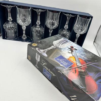 VTG Cristal d’Arques Longchamp Wine Glasses (10)