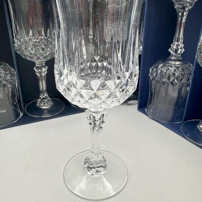 VTG Cristal d’Arques Longchamp Wine Glasses (10)