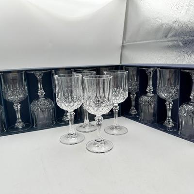 Sale Photo Thumbnail #498: Heavy crystal  5 ¾ ounce wine glasses 14 (10 in boxes).