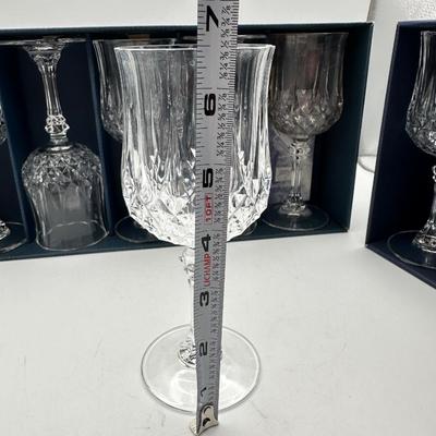 Sale Photo Thumbnail #502: Heavy crystal  5 ¾ ounce wine glasses 14 (10 in boxes).