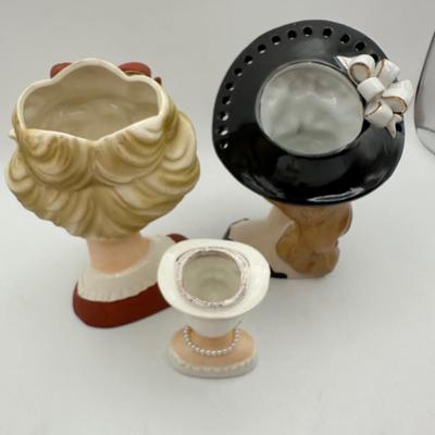 Mid Century Porcelain Head Vases