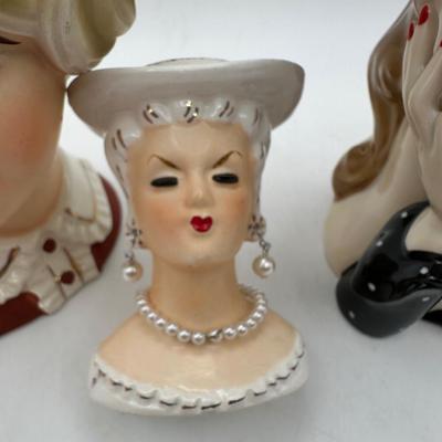 Mid Century Porcelain Head Vases