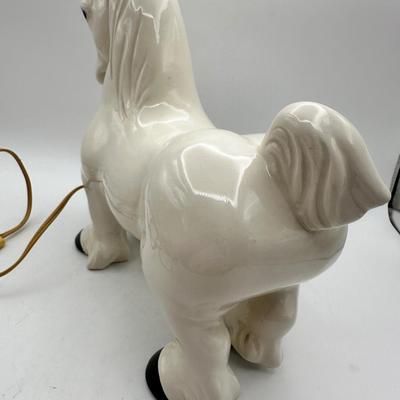MCM Ceramic Horse Lamp