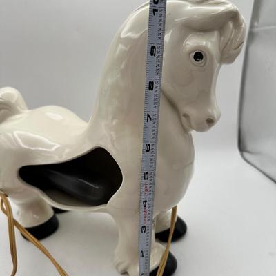 MCM Ceramic Horse Lamp