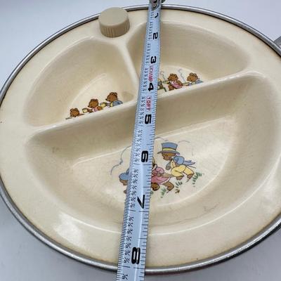 Vintage Excello Three Bears Baby Food Warmer, Porcelain with Chrome Exterior