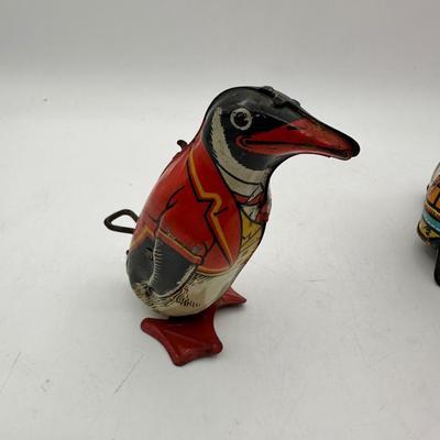 Vintage Tin Litho Wind up Toys by J Chein & Co