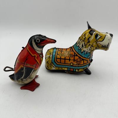 Vintage Tin Litho Wind up Toys by J Chein & Co