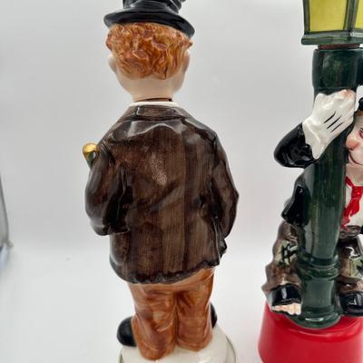 Vintage Hobo Clowns Ceramic Decanter Music Bottle Boxes