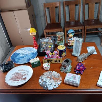 MISC KNICK KNACKS AND PLATE HOLDERS