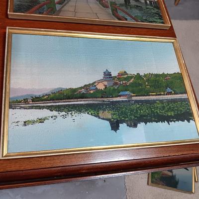 4 ÜBER 85 JAHRE BILDER-BINGOLD FRAMED PICTURES W/PHOTO OF PICTURES HANGING ON THE WALL IN BACKGROUND