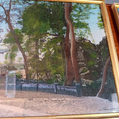 4 ÜBER 85 JAHRE BILDER-BINGOLD FRAMED PICTURES W/PHOTO OF PICTURES HANGING ON THE WALL IN BACKGROUND
