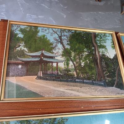 4 ÜBER 85 JAHRE BILDER-BINGOLD FRAMED PICTURES W/PHOTO OF PICTURES HANGING ON THE WALL IN BACKGROUND