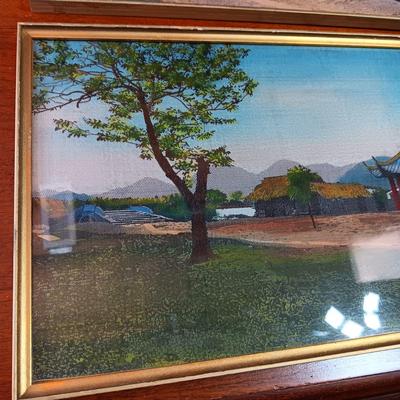 4 ÜBER 85 JAHRE BILDER-BINGOLD FRAMED PICTURES W/PHOTO OF PICTURES HANGING ON THE WALL IN BACKGROUND