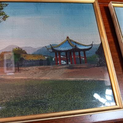 4 ÜBER 85 JAHRE BILDER-BINGOLD FRAMED PICTURES W/PHOTO OF PICTURES HANGING ON THE WALL IN BACKGROUND
