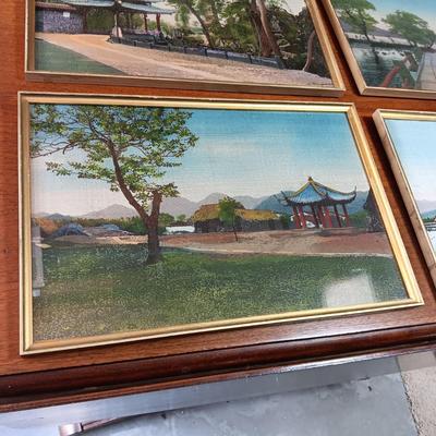 4 ÜBER 85 JAHRE BILDER-BINGOLD FRAMED PICTURES W/PHOTO OF PICTURES HANGING ON THE WALL IN BACKGROUND