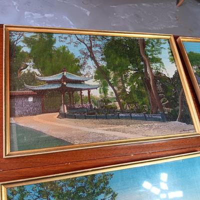 4 ÜBER 85 JAHRE BILDER-BINGOLD FRAMED PICTURES W/PHOTO OF PICTURES HANGING ON THE WALL IN BACKGROUND