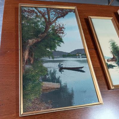2 ÜBER 85 JAHRE BILDER-BINGOLD FRAMED PICTURES W/PHOTO OF PICTURES HANGING ON THE WALL IN BACKGROUND