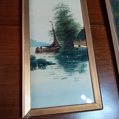 2 ÜBER 85 JAHRE BILDER-BINGOLD FRAMED PICTURES W/PHOTO OF PICTURES HANGING ON THE WALL IN BACKGROUND