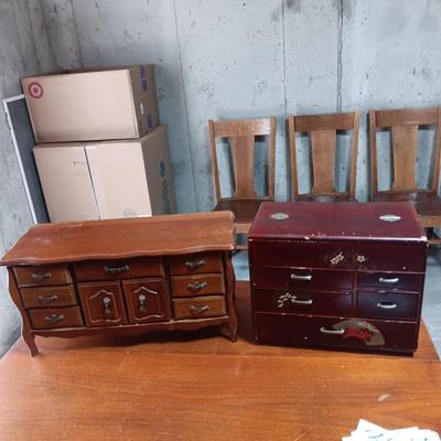 2 DRESSER TOP JEWELRY BOXES