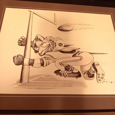 4 GARY PATTERSON STYLE PRINTS WITH DOGS PLAYING SPORTS