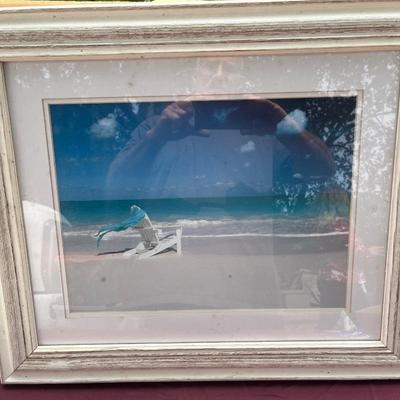 TWO Framed Beach Decor Photos 18 x 13