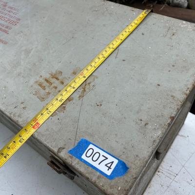 Large Metal Tool Trunk w/Contents