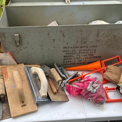 Large Metal Tool Trunk w/Contents
