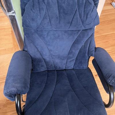 Blue Glider W/ Foot Stool