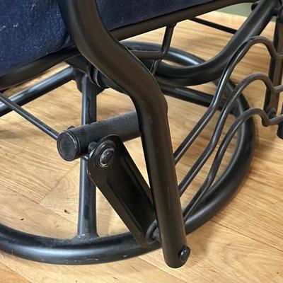 Blue Glider W/ Foot Stool