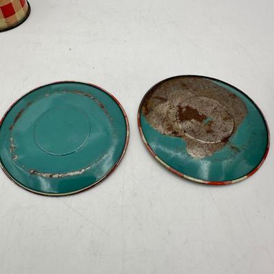 1930’s Ohio Art Fern Bisel Peat Child’s Tin Tea Set
