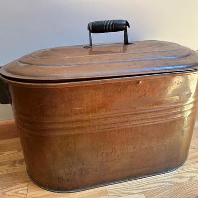 Antique Cream City Copper Boiler Tub