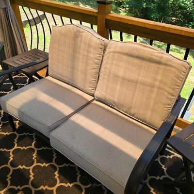 Metal Patio Bench.