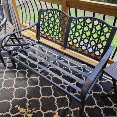 Metal Patio Bench.