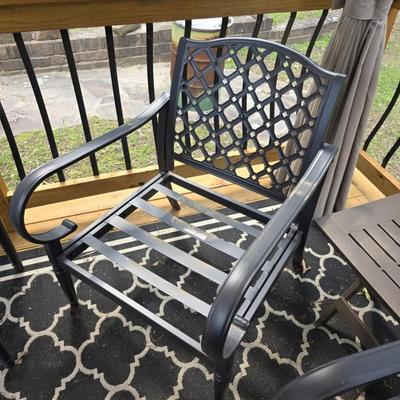Pair of Outdoor Metal Patio Chairs
