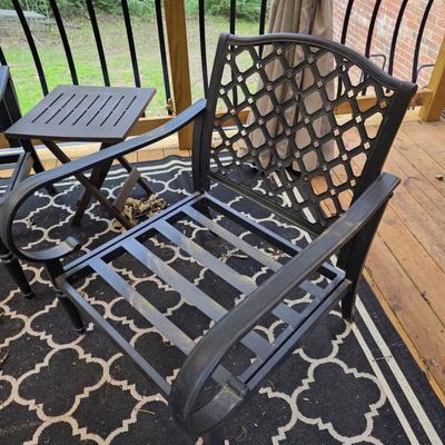 Pair of Outdoor Metal Patio Chairs
