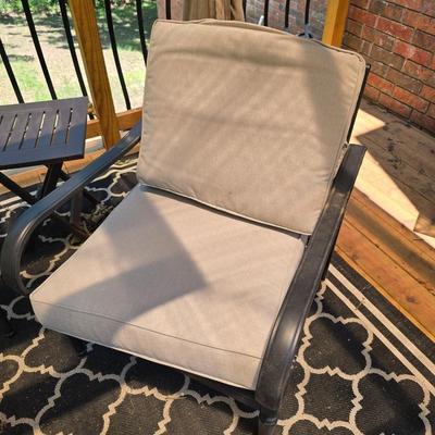 Pair of Outdoor Metal Patio Chairs