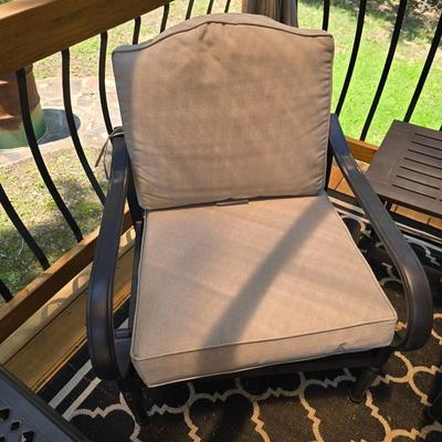Pair of Outdoor Metal Patio Chairs
