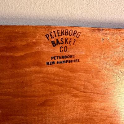 Vintage White Ash Splint Wood Woven Peterboro Basket w/Insert