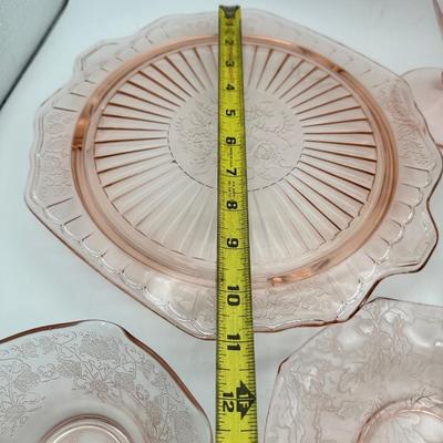 Early American Rose Depression Glass Lot